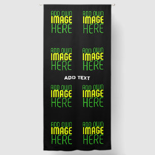 MODERN EDITABLE SIMPLE BLACK IMAGE TEXT TEMPLATE BLACKOUT CURTAINS
