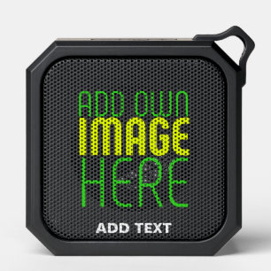 MODERN EDITABLE SIMPLE BLACK IMAGE TEXT TEMPLATE BLUETOOTH SPEAKER