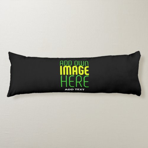 MODERN EDITABLE SIMPLE BLACK IMAGE TEXT TEMPLATE BODY PILLOW