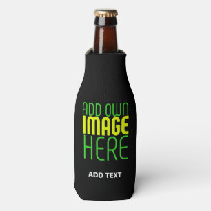 MODERN EDITABLE SIMPLE BLACK IMAGE TEXT TEMPLATE BOTTLE COOLER