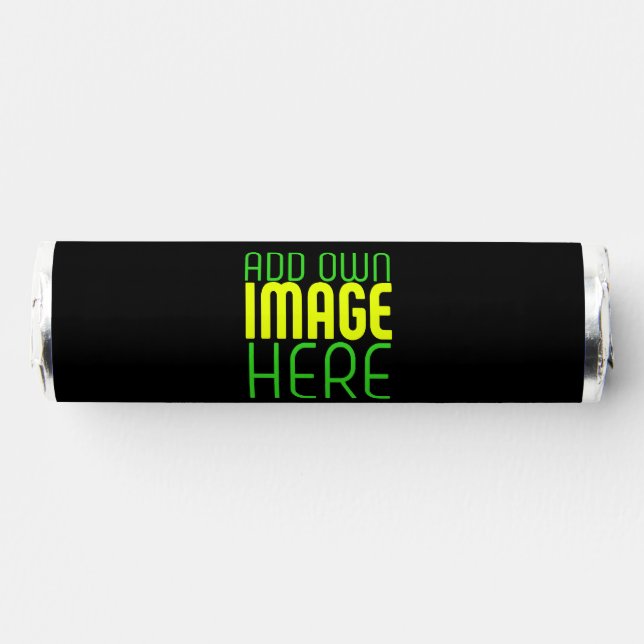 MODERN EDITABLE SIMPLE BLACK IMAGE TEXT TEMPLATE BREATH SAVERS® MINTS (Front)