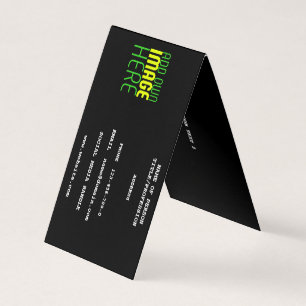 MODERN EDITABLE SIMPLE BLACK IMAGE TEXT TEMPLATE BUSINESS CARD