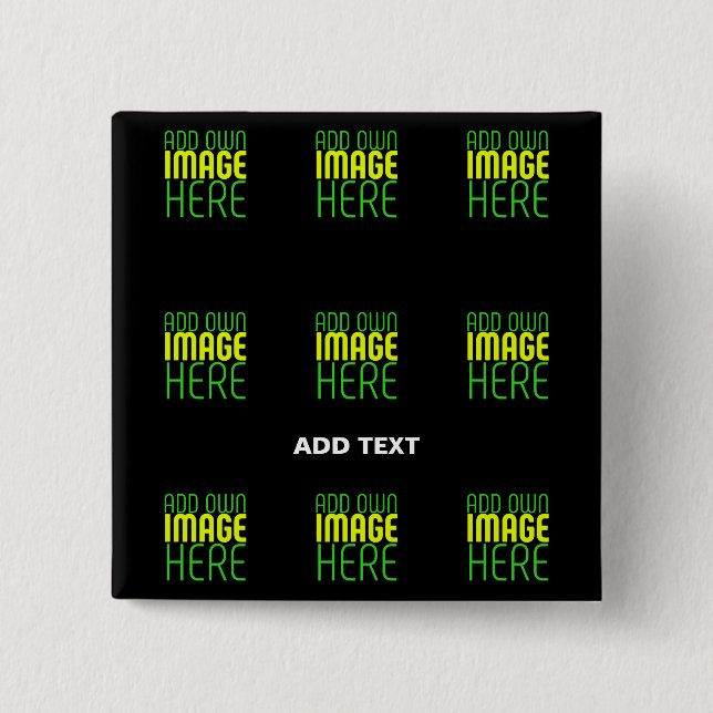 MODERN EDITABLE SIMPLE BLACK IMAGE TEXT TEMPLATE BUTTON (Front)
