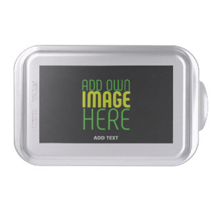 MODERN EDITABLE SIMPLE BLACK IMAGE TEXT TEMPLATE CAKE PAN
