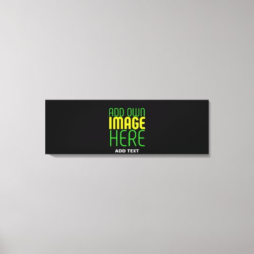 MODERN EDITABLE SIMPLE BLACK IMAGE TEXT TEMPLATE CANVAS PRINT