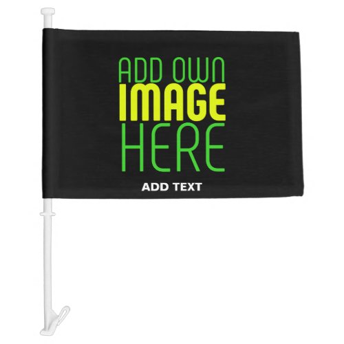 MODERN EDITABLE SIMPLE BLACK IMAGE TEXT TEMPLATE CAR FLAG