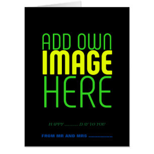 MODERN EDITABLE SIMPLE BLACK IMAGE TEXT TEMPLATE CARD