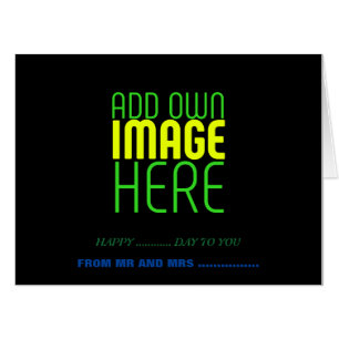 MODERN EDITABLE SIMPLE BLACK IMAGE TEXT TEMPLATE CARD