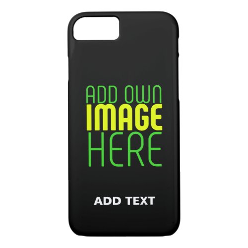 MODERN EDITABLE SIMPLE BLACK IMAGE TEXT TEMPLATE iPhone 87 CASE