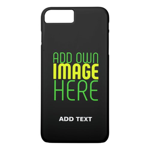 MODERN EDITABLE SIMPLE BLACK IMAGE TEXT TEMPLATE iPhone 8 PLUS7 PLUS CASE