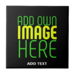 MODERN EDITABLE SIMPLE BLACK IMAGE TEXT TEMPLATE CERAMIC TILE<br><div class="desc">THIS IS A DESIGN FITTING FOR CUSTOMERS.YOU CAN CHANGE, RESIZE OR ADD LOGO, PHOTO, TEXT AND COLOURS THE WAY YOU WANT.THANK YOU.</div>