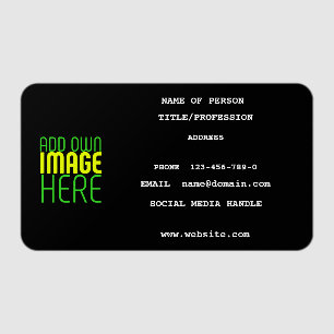 MODERN EDITABLE SIMPLE BLACK IMAGE TEXT TEMPLATE CLEAR BUSINESS CARDS