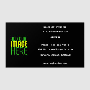 MODERN EDITABLE SIMPLE BLACK IMAGE TEXT TEMPLATE CLEAR BUSINESS CARDS