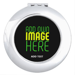 MODERN EDITABLE SIMPLE BLACK IMAGE TEXT TEMPLATE COMPACT MIRROR