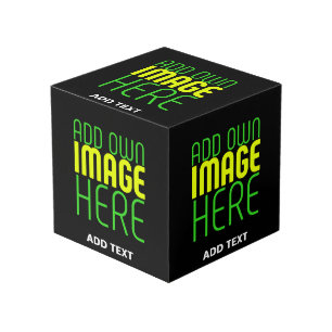 MODERN EDITABLE SIMPLE BLACK IMAGE TEXT TEMPLATE CUBE