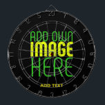 MODERN EDITABLE SIMPLE BLACK IMAGE TEXT TEMPLATE DART BOARD<br><div class="desc">THIS IS A DESIGN FITTING FOR CUSTOMERS.YOU CAN CHANGE, RESIZE OR ADD LOGO, PHOTO, TEXT AND COLOURS THE WAY YOU WANT.THANK YOU.</div>