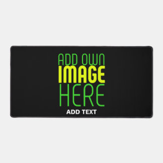 MODERN EDITABLE SIMPLE BLACK IMAGE TEXT TEMPLATE DESK MAT