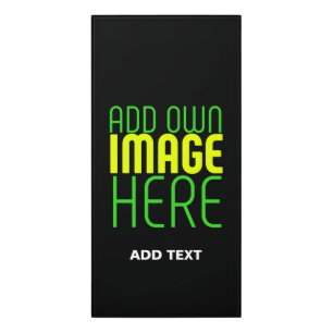 MODERN EDITABLE SIMPLE BLACK IMAGE TEXT TEMPLATE DOOR SIGN