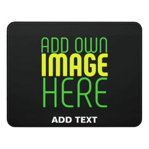 MODERN EDITABLE SIMPLE BLACK IMAGE TEXT TEMPLATE DOOR SIGN