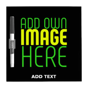 MODERN EDITABLE SIMPLE BLACK IMAGE TEXT TEMPLATE DRY ERASE BOARD
