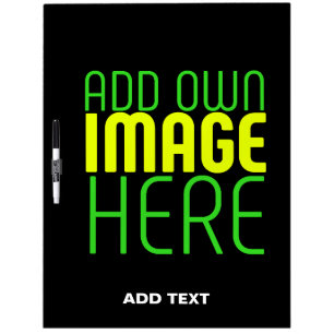 MODERN EDITABLE SIMPLE BLACK IMAGE TEXT TEMPLATE DRY ERASE BOARD
