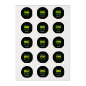 MODERN EDITABLE SIMPLE BLACK IMAGE TEXT TEMPLATE EDIBLE FROSTING ROUNDS (Sheet)