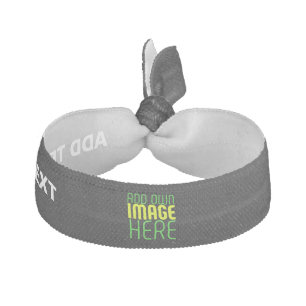 MODERN EDITABLE SIMPLE BLACK IMAGE TEXT TEMPLATE ELASTIC HAIR TIE