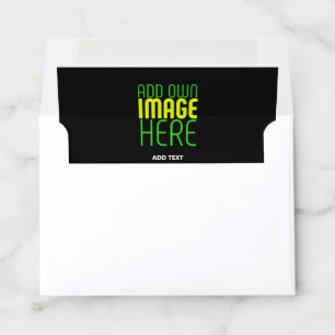 MODERN EDITABLE SIMPLE BLACK IMAGE TEXT TEMPLATE ENVELOPE LINER