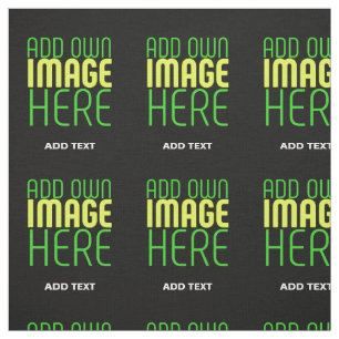 MODERN EDITABLE SIMPLE BLACK IMAGE TEXT TEMPLATE FABRIC