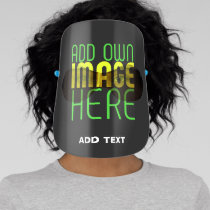 MODERN EDITABLE SIMPLE BLACK IMAGE TEXT TEMPLATE FACE SHIELD