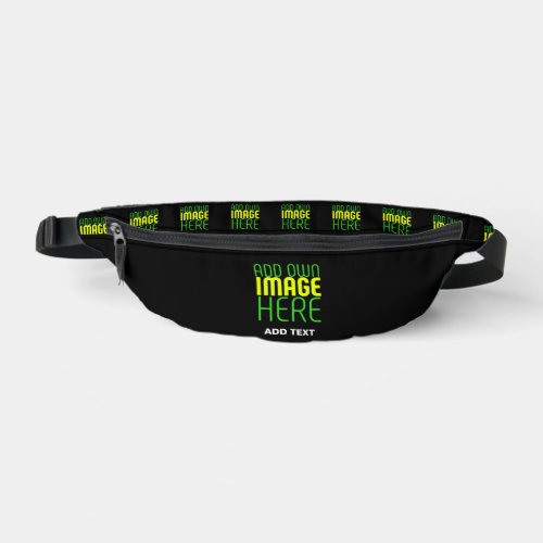 MODERN EDITABLE SIMPLE BLACK IMAGE TEXT TEMPLATE FANNY PACK