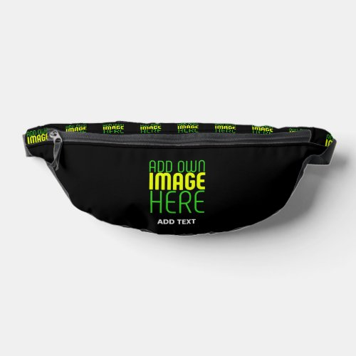 MODERN EDITABLE SIMPLE BLACK IMAGE TEXT TEMPLATE FANNY PACK