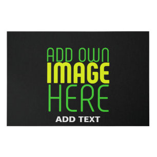 MODERN EDITABLE SIMPLE BLACK IMAGE TEXT TEMPLATE FAUX CANVAS PRINT