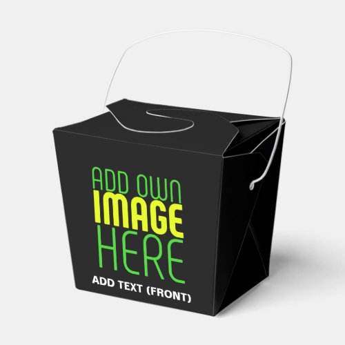 MODERN EDITABLE SIMPLE BLACK IMAGE TEXT TEMPLATE FAVOR BOXES