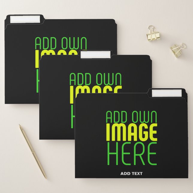 MODERN EDITABLE SIMPLE BLACK IMAGE TEXT TEMPLATE FILE FOLDER (Set)