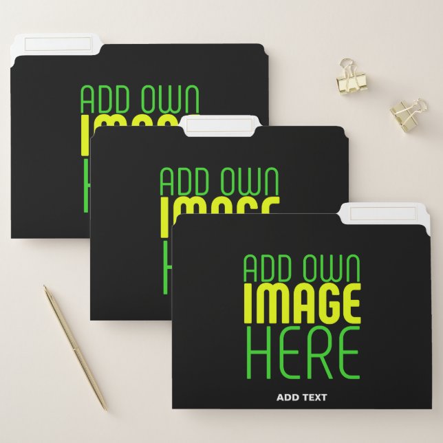 MODERN EDITABLE SIMPLE BLACK IMAGE TEXT TEMPLATE FILE FOLDER (Set)