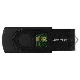 MODERN EDITABLE SIMPLE BLACK IMAGE TEXT TEMPLATE FLASH DRIVE