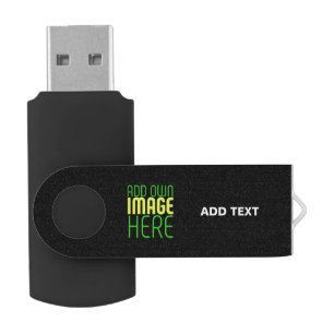 MODERN EDITABLE SIMPLE BLACK IMAGE TEXT TEMPLATE FLASH DRIVE