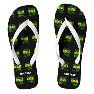 MODERN EDITABLE SIMPLE BLACK IMAGE TEXT TEMPLATE FLIP FLOPS