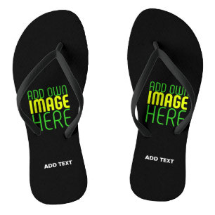 MODERN EDITABLE SIMPLE BLACK IMAGE TEXT TEMPLATE FLIP FLOPS