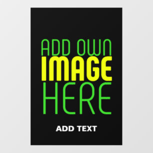 MODERN EDITABLE SIMPLE BLACK IMAGE TEXT TEMPLATE FLOOR DECALS