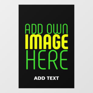 MODERN EDITABLE SIMPLE BLACK IMAGE TEXT TEMPLATE FLOOR DECALS