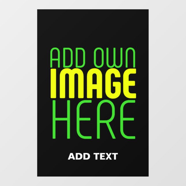 MODERN EDITABLE SIMPLE BLACK IMAGE TEXT TEMPLATE FLOOR DECALS (Front)