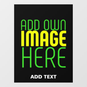 MODERN EDITABLE SIMPLE BLACK IMAGE TEXT TEMPLATE FLOOR DECALS