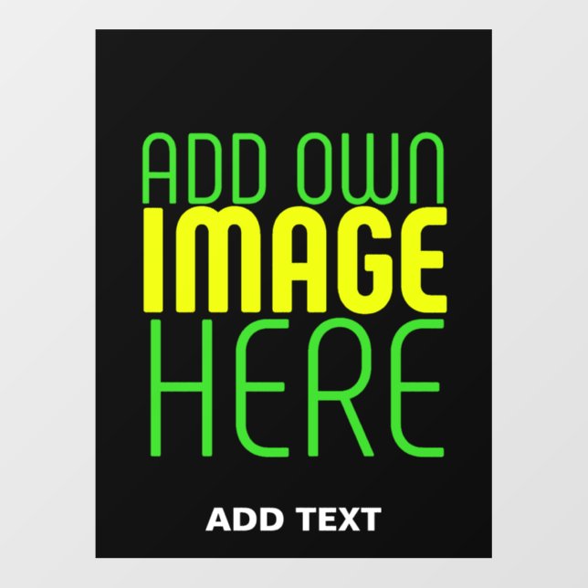 MODERN EDITABLE SIMPLE BLACK IMAGE TEXT TEMPLATE FLOOR DECALS (Front)