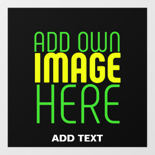 MODERN EDITABLE SIMPLE BLACK IMAGE TEXT TEMPLATE FLOOR DECALS