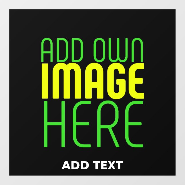MODERN EDITABLE SIMPLE BLACK IMAGE TEXT TEMPLATE FLOOR DECALS (Front)