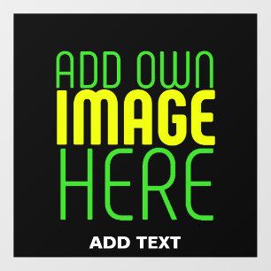 MODERN EDITABLE SIMPLE BLACK IMAGE TEXT TEMPLATE FLOOR DECALS