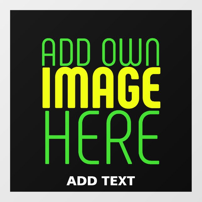 MODERN EDITABLE SIMPLE BLACK IMAGE TEXT TEMPLATE FLOOR DECALS (Front)