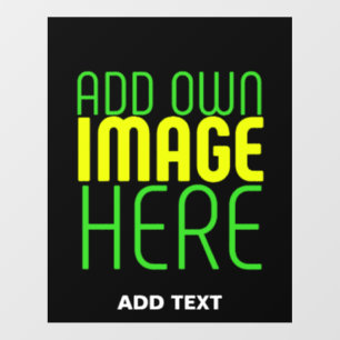 MODERN EDITABLE SIMPLE BLACK IMAGE TEXT TEMPLATE FLOOR DECALS